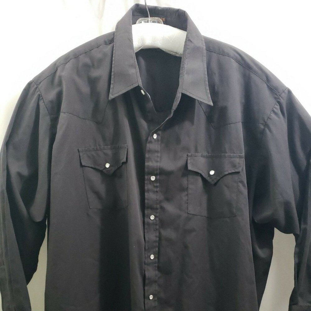 Plains Western Shirt Long Sleeve Pearl Snap Cowboy